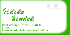 ildiko mindek business card